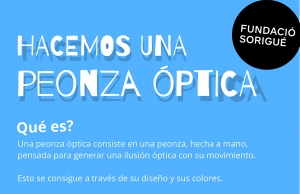 Actividades descargable de la Fundació Sorigué: hacemos una peonza óptica