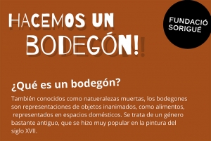 Actividades descargable de la Fundació Sorigué: hacemos un bodegón